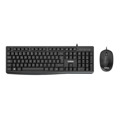 Nilox NXKME0012 Teclado + Ratón USB Negro