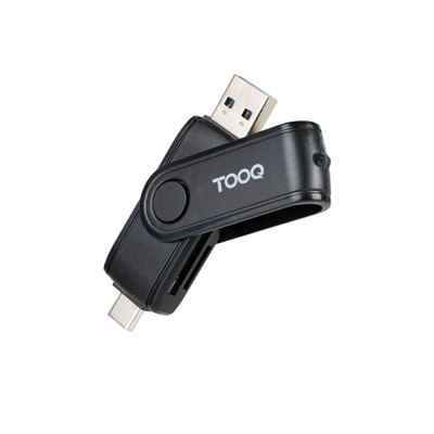 Tooq TQR-3003B Lector USB-C 2.0+USB-A 3.0 SD/TF