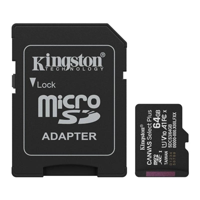 Kingston SDCS3/64GB microSDXC Gen3 100MB/s A1