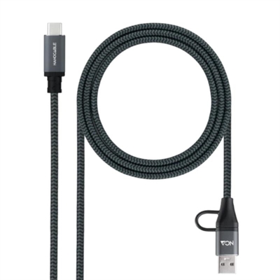 Nanocable Cable USB3.2 100W USB-C+A/USB-C 1 M