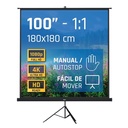iggual Pantalla 100" 180x180 cm 1:1 trípode+bolsa