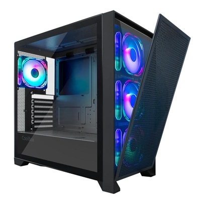Coolbox Caja Gaming ATX GE-2000 DualView Sin Fuent