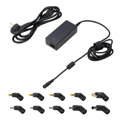 EWENT Cargador Auto. Univer Notebook 65W 10 Puntas