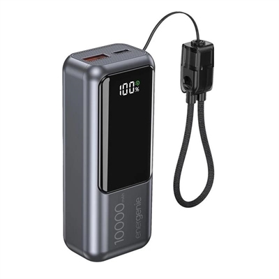 Gembird  Powerbank con LCD 10000 mAh Gris