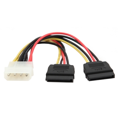 [APTAPC0640] Gembird Cable de Alimentación Molex a 2x SATA 15cm
