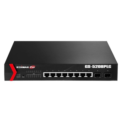 [NSWSSO0234] Edimax PRO GS-5208PLG Switch 8xGB PoE+ 2xSFP