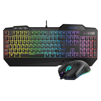 [FTRCTR0177] Krom Pack Teclado Semimecanico y Raton Krusher SP
