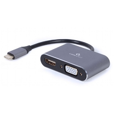 [AISCCI0558] Gembird Adaptador USB Type-C a HDMI /VGA Gris