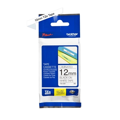 [CCICIS0050] Brother Cinta Tze231 Texto Negro/Blanco 12mm