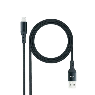 [AAOAAC0139] Nanocable Cable Lightining-USB A/M, Negro, 1 M