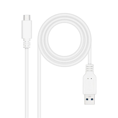 [APTAPC1124] Nanocable Cable USB 3.1 Gen2 USB-C/A 1 M Blanco