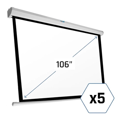[MPRPAY0073] iggual Pack 5 x Pantalla 106" 16:9 234x131 eléctri