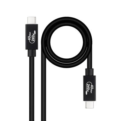[APTAPC1158] Nanocable Cable USB4 Gen3x2 40Gbps 240W USB-C 1M