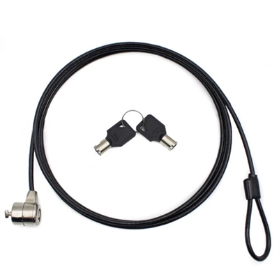 [APTAPC1163] Nilox Cable de Seguridad Doble Llave 1.8 M, Negro