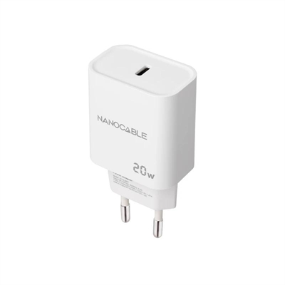[AATCAT0425] Nanocable Cargador pared USB-C PD 20W Blanco