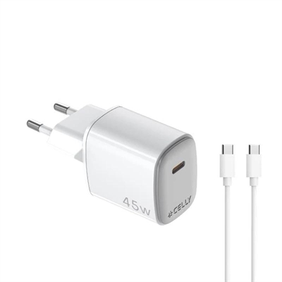 [AATCAT0453] Celly Cargador  45W Usb-C + Cable Usb-C