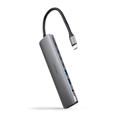[AISCCI0737] Nanocable Hub 8en1 USB-A+USB-C+HDMI+USB-C PD+Jack