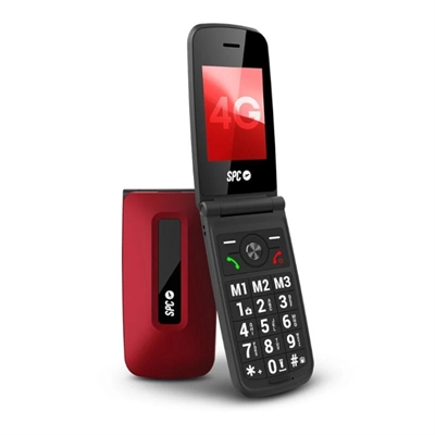 [NTETMM0076] SPC 2342R Titan 4G Movil Senior 2.4" S.HELP Rojo