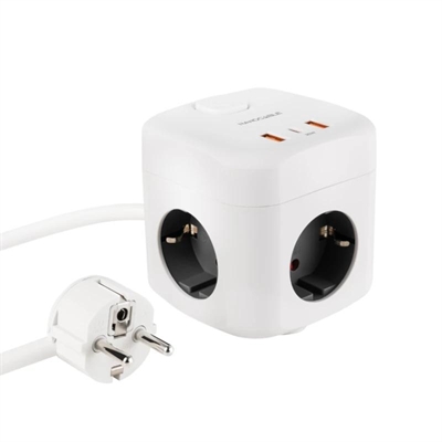 [AELREG0121] Nanocable Base de enchufe con 3 USB c/ interruptor