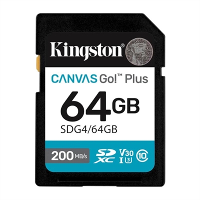 [MTMSDM0327] Kingston Canvas Go! Plus 4 SD 64GB class 10 U3 V30