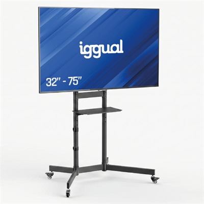 [AISATV0453] iggual SRTV75 Soporte TV suelo ruedas 32"-75" 70kg