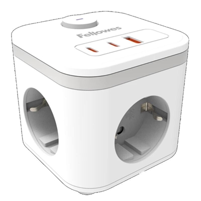 [AELREG0145] Fellowes Cubo Multienchufe USB Blanco