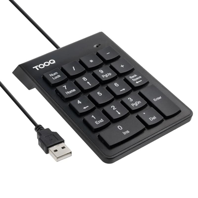[FTRTUS0604] Tooq Teclado USB Numérico 19 teclas Negro