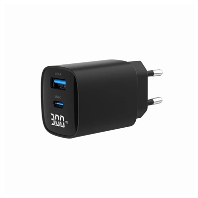 [AATCAT0542] Gembird Cargador rápido USB de 2 puertos 30 W LCD