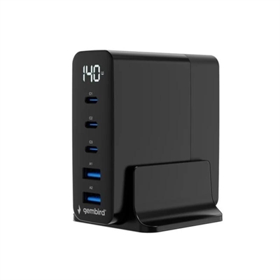 [AATCAT0550] Gembird Cargador rápido USB GaN 5 puertos 140 W