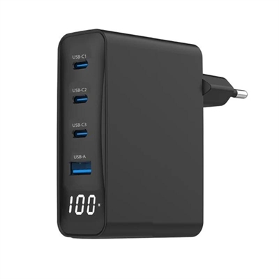 [AATCAT0552] Gembird Cargador rápido USB GaN  4 P  100 W LCD