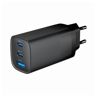 [AATCAT0548] Gembird Cargador rápido USB PDGaN  3 puertos 67 W