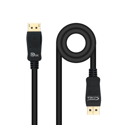 [APTAPC0848] Nanocable Cable DP 1.4 Certificado VESA DP M/M 2m