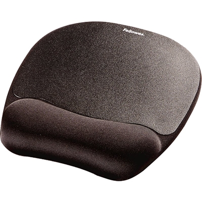 [APTAPC0860] Fellowes Alfombrilla reposamuñecas Memory NEGRO