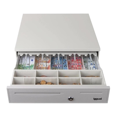 [APTACP0064] iggual Cajón Portamonedas IRON-50W 42cm 5+8 blanco