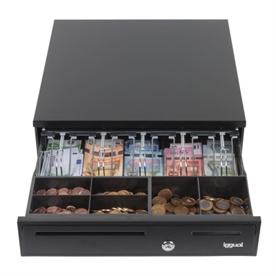 [APTACP0066] iggual Cajón Portamonedas IRON-35 42cm 5+6 negro