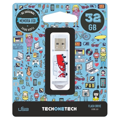 [FAELAP0591] TECH ONE TECH Camper Van-Van 32 Gb USB 2.0