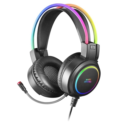 [MAUAMI0940] MARS GAMING Auricular+micro MHRGB PC/PS4-5/ BLACK