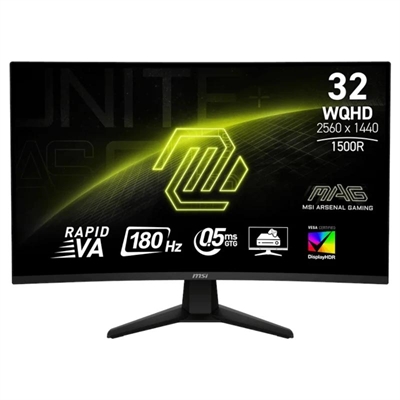 [FMOMLE1216] MSI MAG32CQ6F Monitor 31.5" WQHD 180Hz HDMI cur