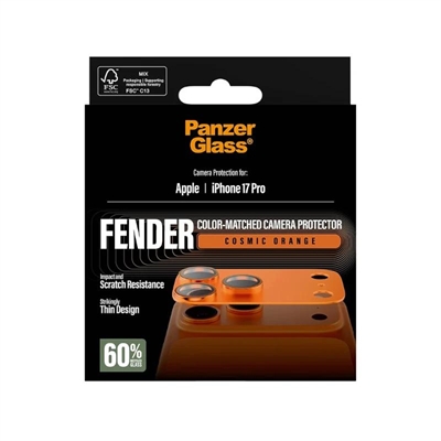 [AATFYC3646] Panzer Fender Prot. Cam iPhone 17Pro Cosmic Orange