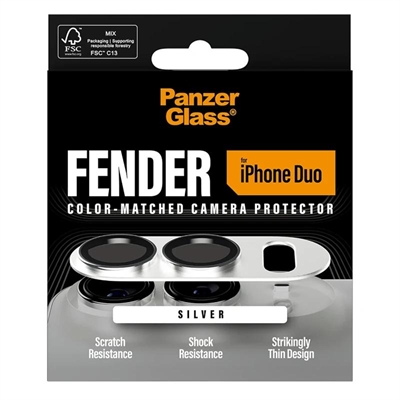 [AATFYC3656] PanzerGlass Fender Camera Prot iPhone Duo Silver