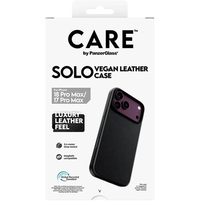 [AATFYC3670] Care VeganLeatherCase Black MagSafe iP 18PMx 17PMx