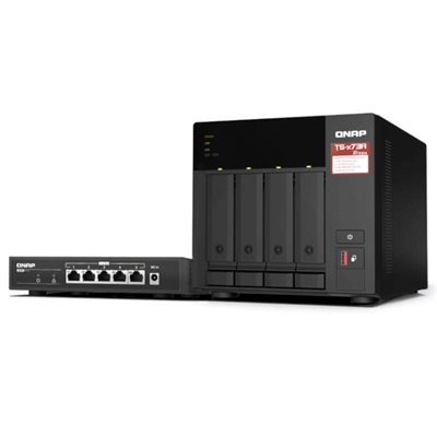 [NARARS0248] QNAP TS-473A-SW5T Bundle NAS 4XHDD-Bay + Switch