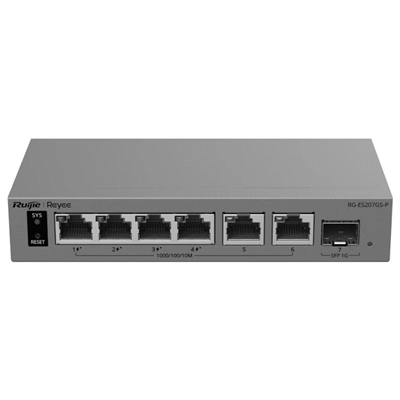 [NSWSSO0431] Reyee RG-ES207GS-P Switch Cloud 4P PoE + 2P 1G + 1