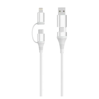 [AATCAT0566] EWENT Cable Carga 4-1 60W 2m USB-C Lightning USB-A
