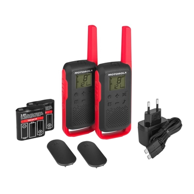 [NTEINT0030] MOTOROLA T62 Walkie Talkie 8Km 16CH Rojo Duo