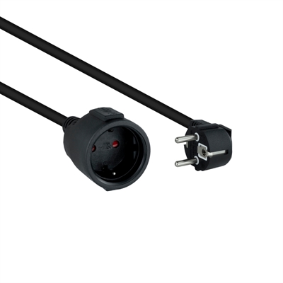 [AELREG0098] Nanocable Cable Alim. Alargador schuko negro 3 M