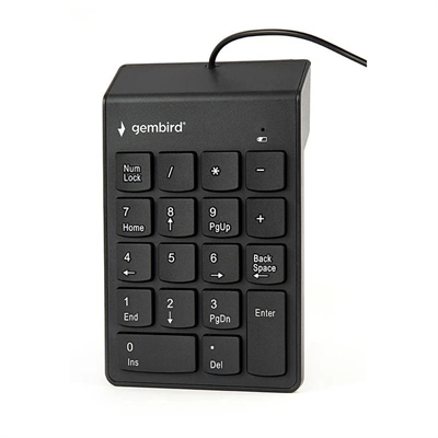 [FTRTUS0607] Gembird Teclado Numérico por cable USB Negro