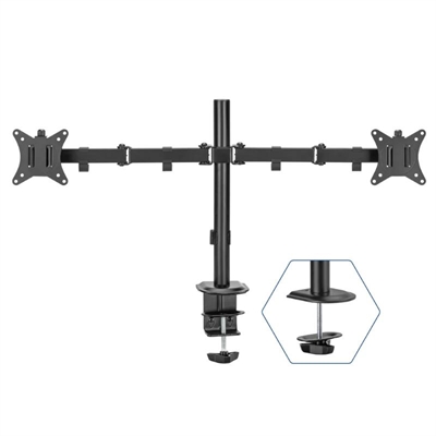 [AISATV0314] iggual SPM02 Soporte pinza mesa 2 monitores 17-32"