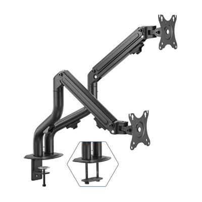 [AISATV0316] iggual SPMP02 Soporte pinza 2 monitores 17"-32"pro