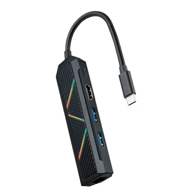 [AISCCI0583] Nanocable Hub USB-C 5 en 1 USB-A+USB-C+HDMI+RJ45